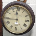 A 19th century mahogany cased single fusee wall clock