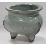 A Song style jun ware censer, 9.5cm diameter