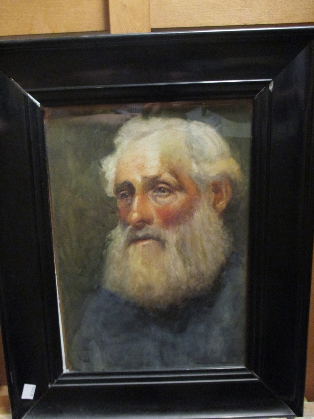 Diana Weston, portrait of a bearded gentleman, watercolour - Image 2 of 2