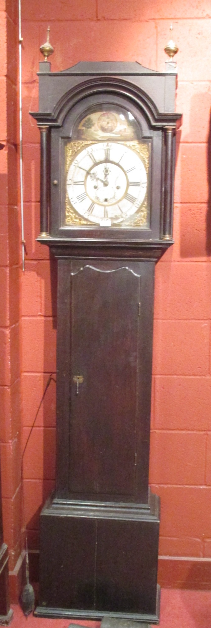 Sam Vale, Coventry, an 18th century oak longcase clock, 215cm high