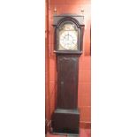 Sam Vale, Coventry, an 18th century oak longcase clock, 215cm high