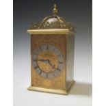 A 20th century brass lantern style clock