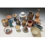 A collection of studio pottery wares and others