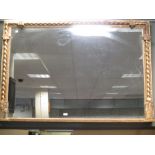 A late 19th century gilt framed overmantle mirror