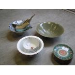 Miscellaneous Chinese bowls, spoons and saucers