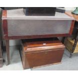 A 19th century mahogany Pembroke table, lacking leather lined surface, 75cm high x 95cm wide