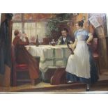 Alex Blaetter (20th Century) - Wine tasting in a Dutch tavern, oil on board, signed lower left, 56 x