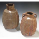 Two similar Han style pottery vases