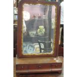 A 19th century mahogany toilet mirror