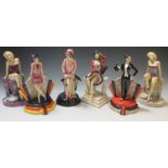 Kevin Francis ceramic figure, Hullabaloo, a Clarice Cliff figure, La Briso, Marlyn Monroe, and