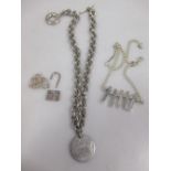 A quantity of jewellery to include silver and white metal items, some stamped 'Tiffany' and 'Links'