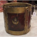 A brass bound bucket