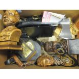 A quantity of reproduction German WWII daggers, various militaria and other items