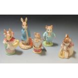 A group of five Beswick Beatrix Potter figures to include Peter and the Red Spotted Handkerchief,