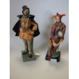 A Royal Doulton figure of 'The Jester' and another of Sir Walter Raleigh (2)
