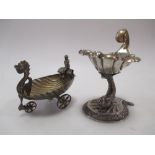 Two European metalwares shell bowled sweetmeats