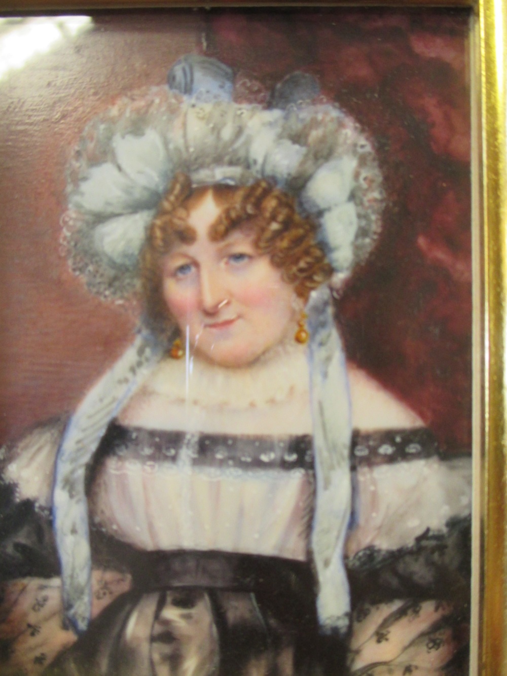 A pair of wax portrait miniatures and a small collection of other painted miniatures (7) - Image 2 of 4