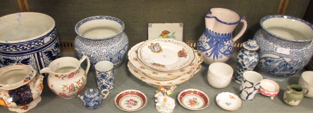 Miscelaneous ceramics, to include: a dinner service, small Meissen dish, blue and white wares and - Image 2 of 2