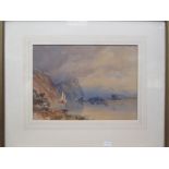 Two views on the Danube by different hands, watercolour; one initialed "CMK" lower left, 25 x 35 cm;