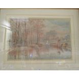 Three Japanese watercolours, including Yoshida and Kuto, together with another similar (4)