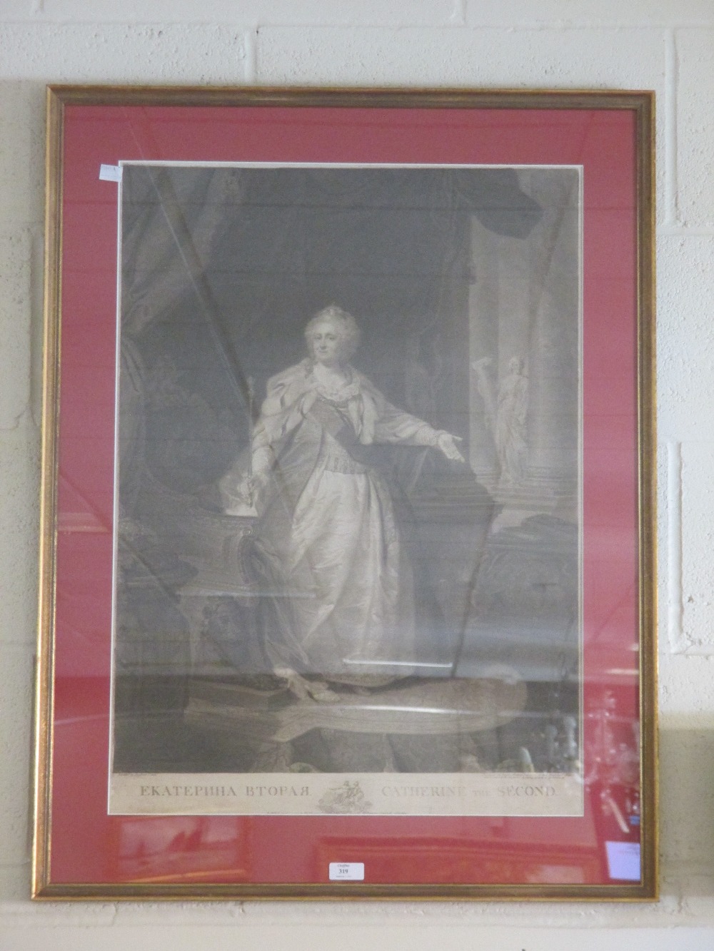 Catherine II engraving, by James Walker, after the original by Professor Lampi, published 1795, 49 x