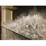 A quantity of assorted cut drinking glasses and other glassware
