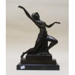 An Art Deco style bronze of a dancer