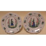 Two late 19th century Quimper plates