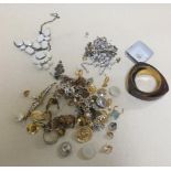 A quantity of silver and costume jewellery