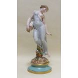 A mid Victorian Royal Worcester figure of a nymph, 44cm high Good overall condition, no damage or