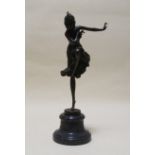 An Art Deco style bronze of a dancer