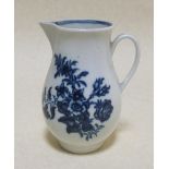 A Worcester blue and white sparrow beak jug