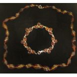 A composite amber necklace and bracelet (2)