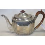 A George III silver tea pot, Edinburgh 1801, M&F, 18oz