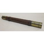 A 19th century leather and brass telescope