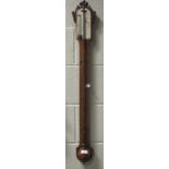 An oak stick barometer, by J. Davis