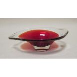 A Murano type art glass dish