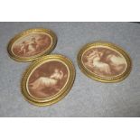 A pair of sepia prints after Angelica Kauffmann and another similar (3)