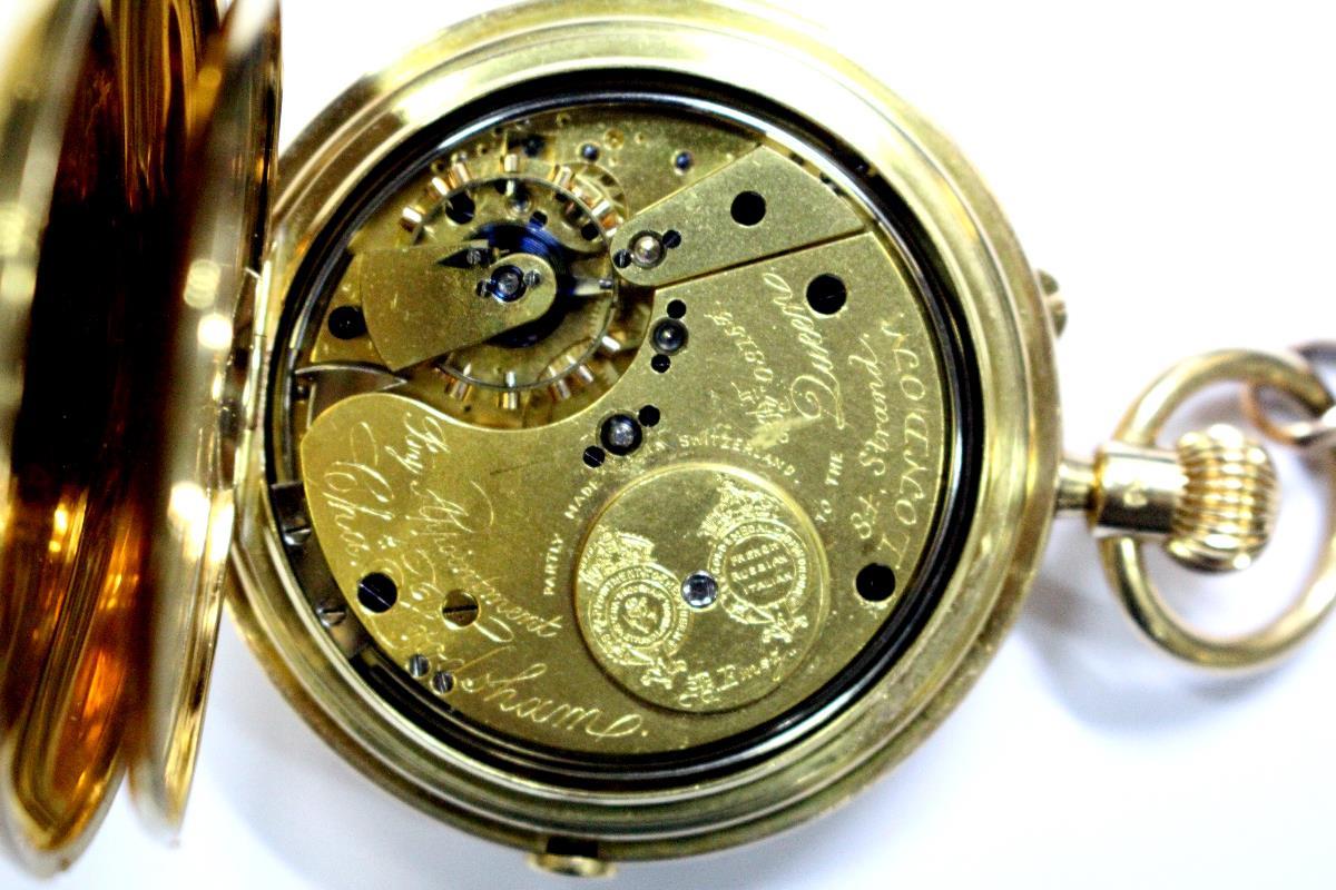 By Charles Frodsham - a late 19th century 18ct gold hunter case repeating perpetual calendar - Image 9 of 11