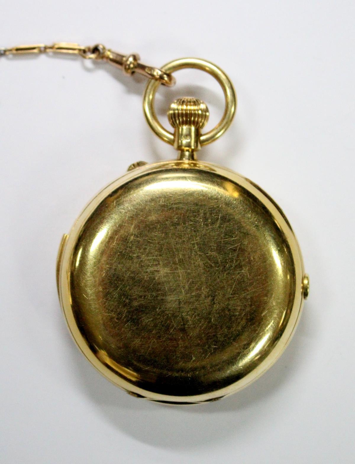 By Charles Frodsham - a late 19th century 18ct gold hunter case repeating perpetual calendar - Image 5 of 11