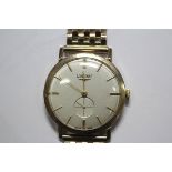 By Longines - a 1960's gentleman's 9ct gold cased wristwatch, calibre 19.4, 17 jewels, movement no