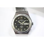 By Bulova - a gentleman's 'Oceanographer' 666ft Quartz wristwatch, steel cased, no 10417 on internal