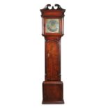 An 18th century mahogany eight day longcase clock with rocking ship automaton, the hood with