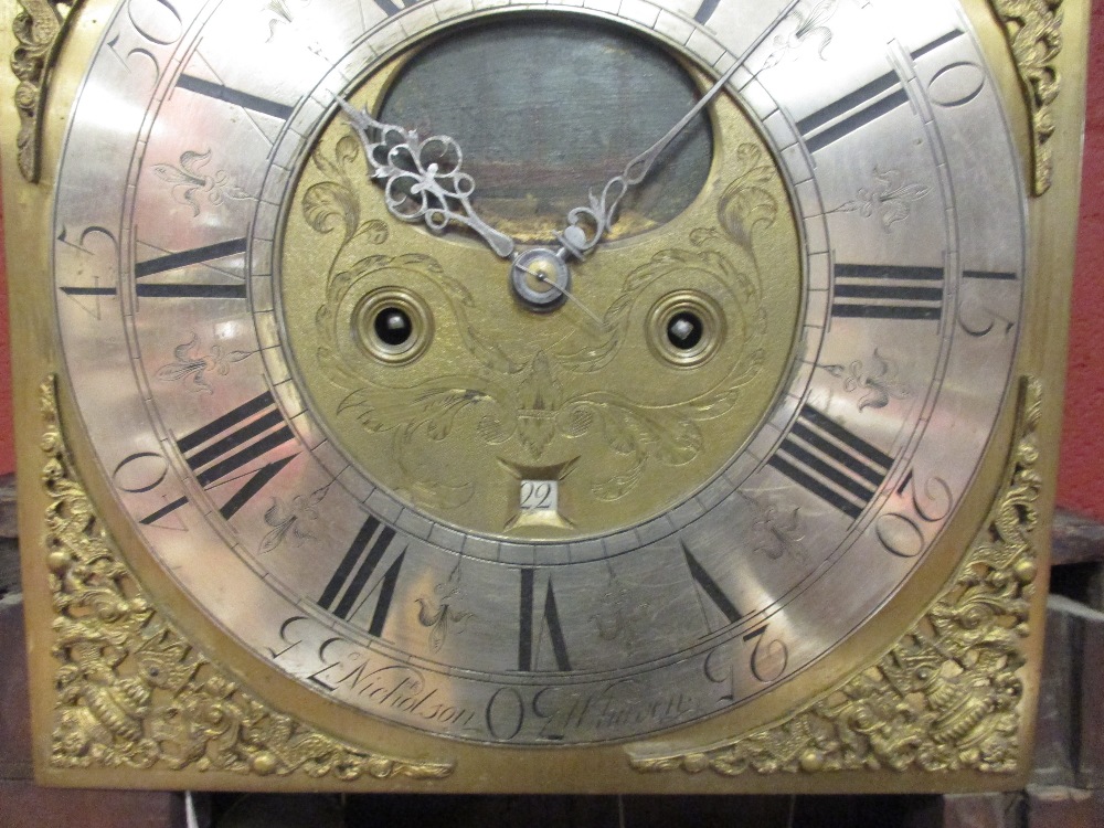 An 18th century mahogany eight day longcase clock with rocking ship automaton, the hood with - Image 13 of 16