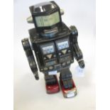 A battery operated metal robot made in Japan