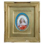 A Sevres portrait plaque painted by Andre-Vincent Vieillard, date letter for 1767, labelled on the