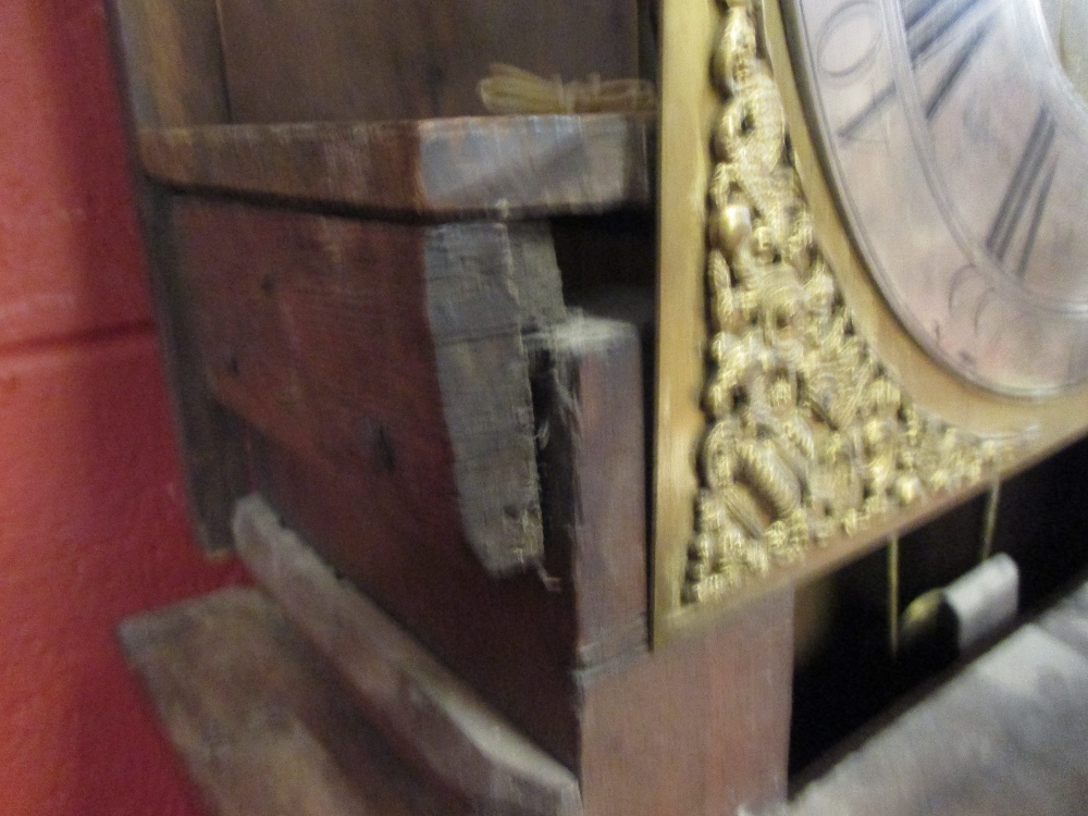 An 18th century mahogany eight day longcase clock with rocking ship automaton, the hood with - Image 12 of 16