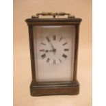 A French striking carriage clock with key