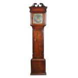 An 18th century mahogany eight day longcase clock with rocking ship automaton, the hood with