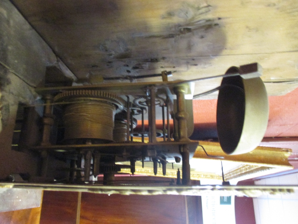 An 18th century mahogany eight day longcase clock with rocking ship automaton, the hood with - Image 8 of 16